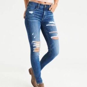 AE Distressed High-Rise Jegging Super Stretch X